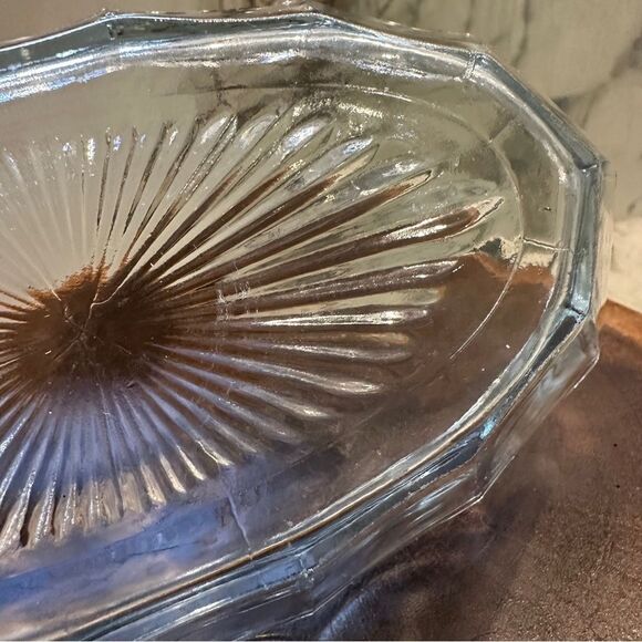 Indiana Glass Blue Scalloped Art Glass Bowl 10” - Picture 5 of 8